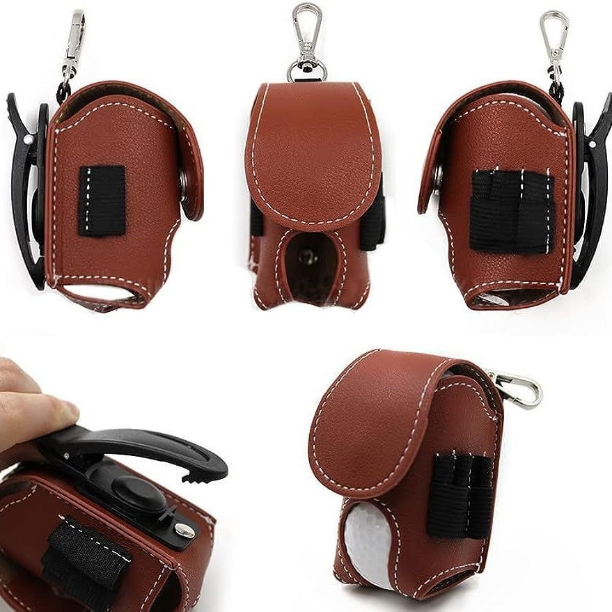 Custom PU Leather Golf Holder Pouch