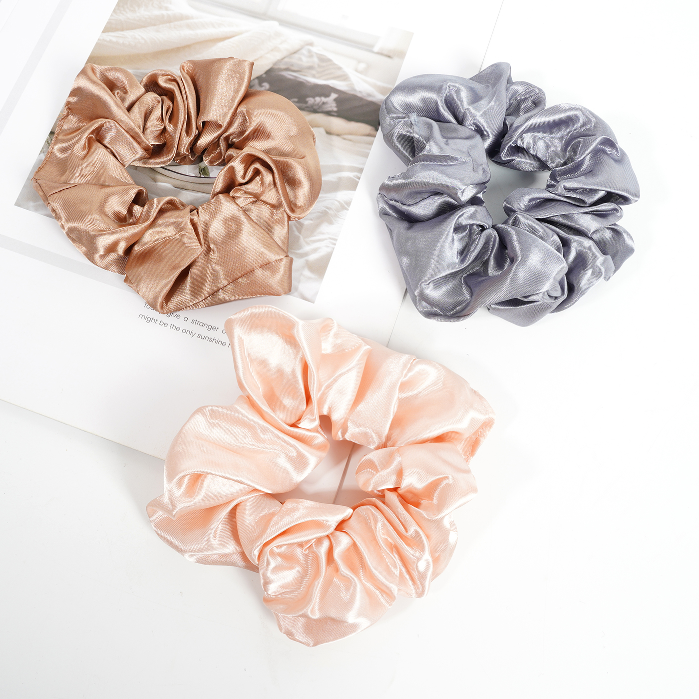 Personalized Satin Hair Scrunchie3