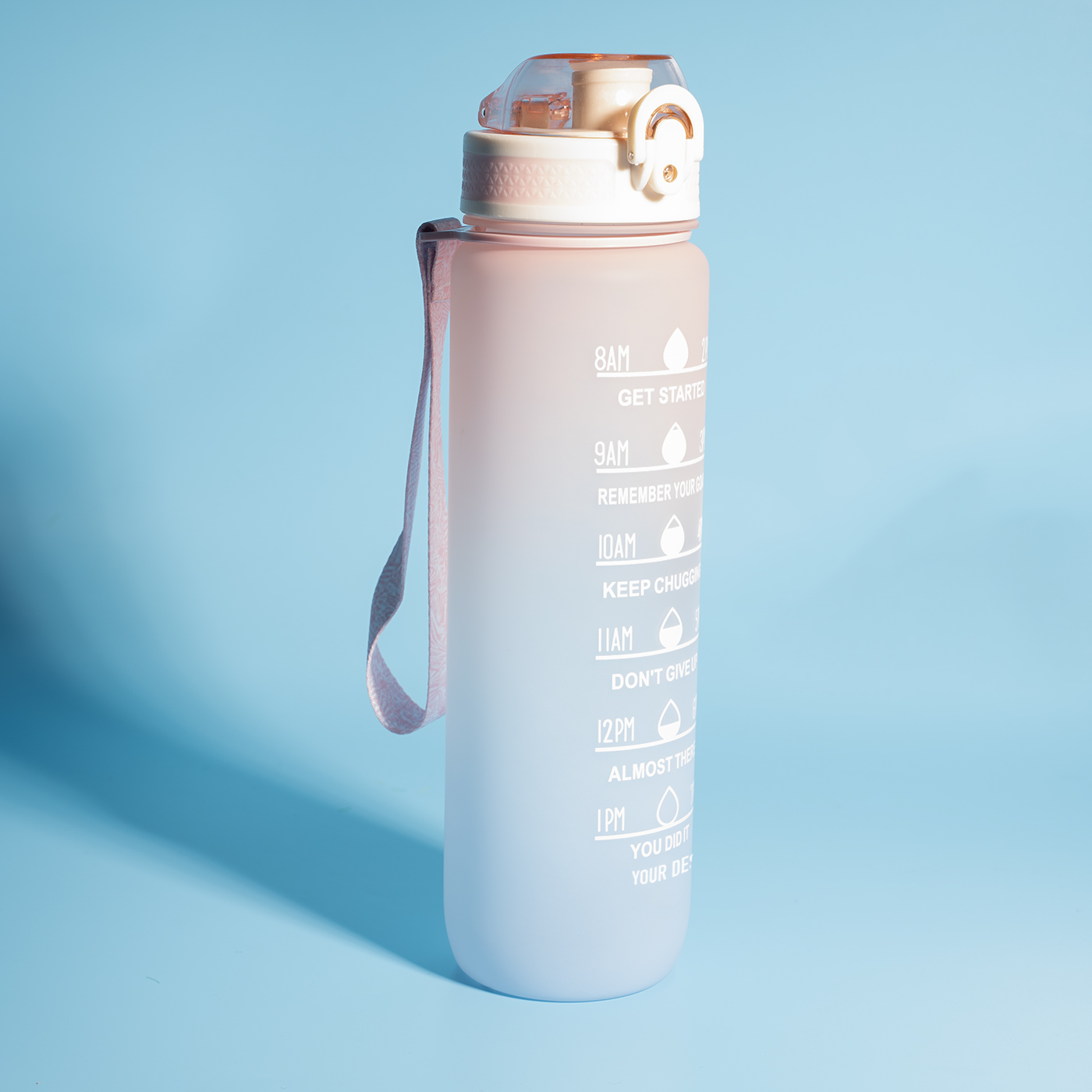 34OZ. Portable Water Bottle Time Scale