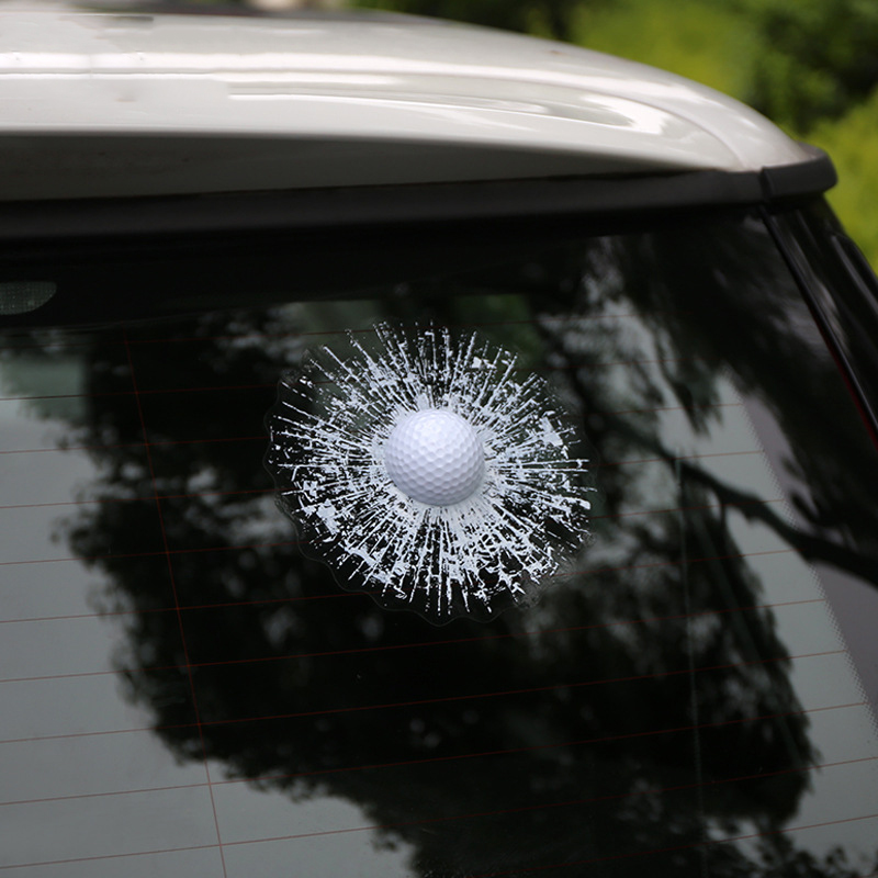 Golf Ball Broken Glass Effect 3D Stickers2