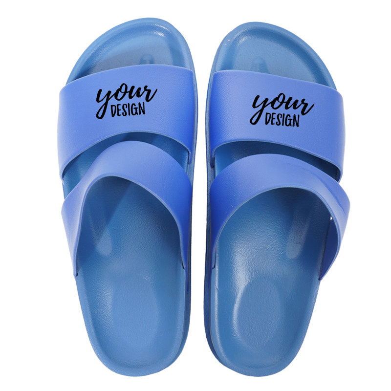 Solid Color Double Strap Slide Sandal
