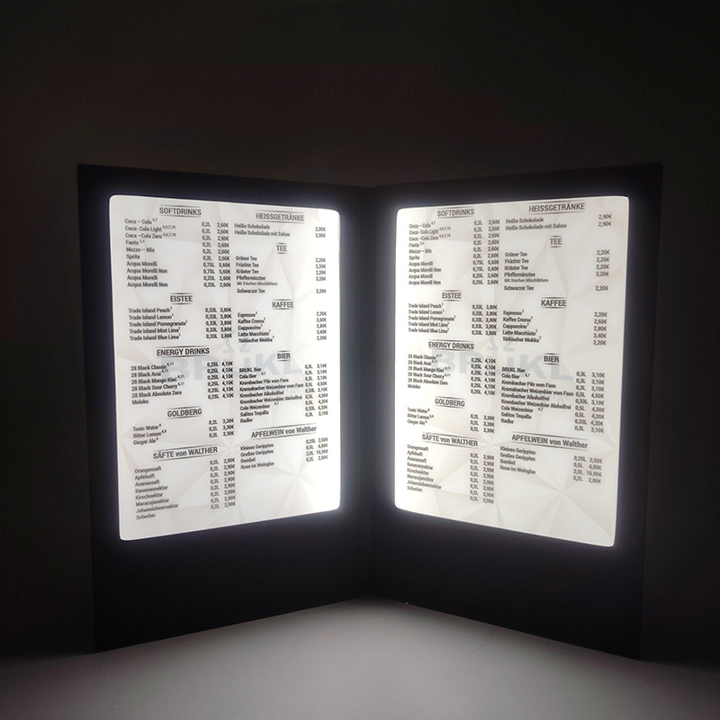 LED Double Sided Illuminated Menu
