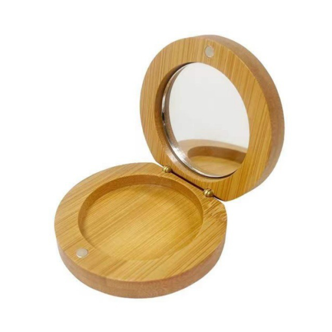 Custom Bamboo Pocket Jewelry Box With Mirror