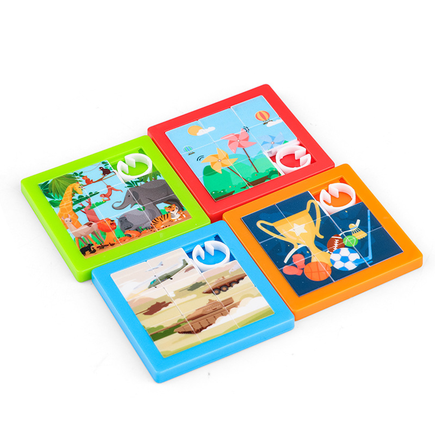 Custom Logo Plastic Sliding Puzzle Keychain 