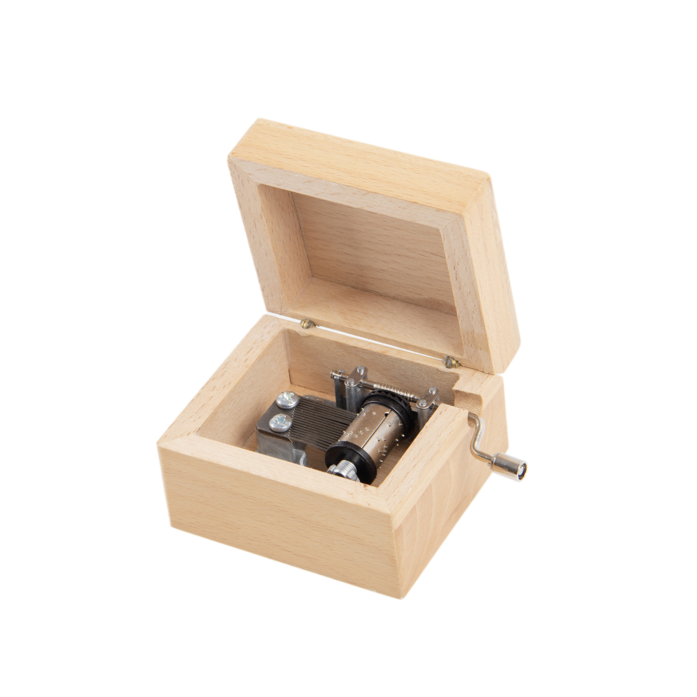 Wooden Hand Crank Music Box