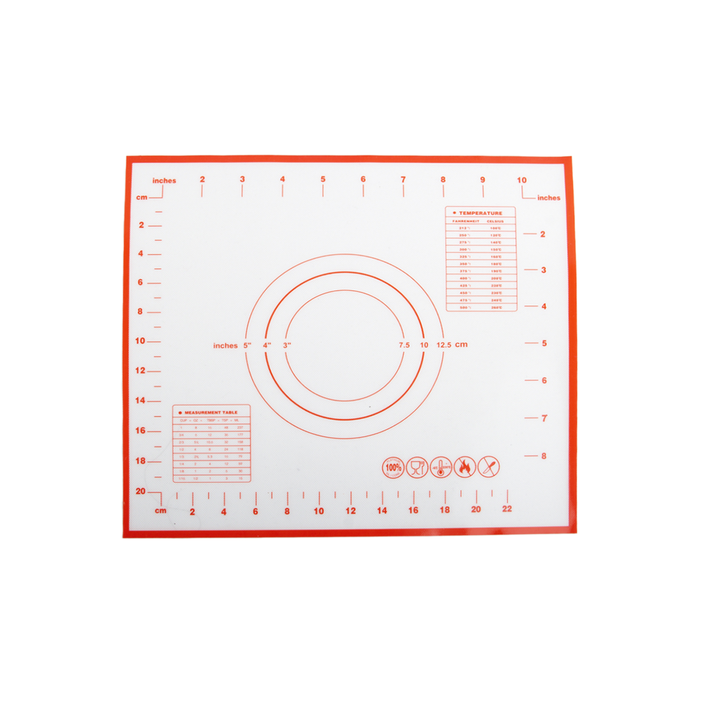 Silicone Pastry Baking Mat With Measurement