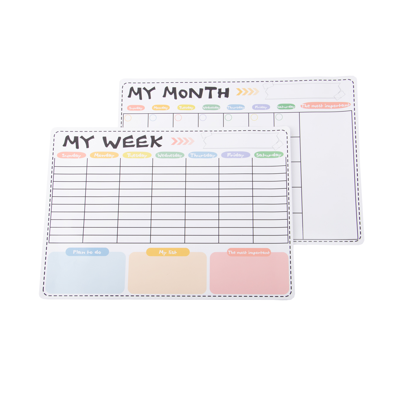 Magnetic Refrigerator Calendar Whiteboard