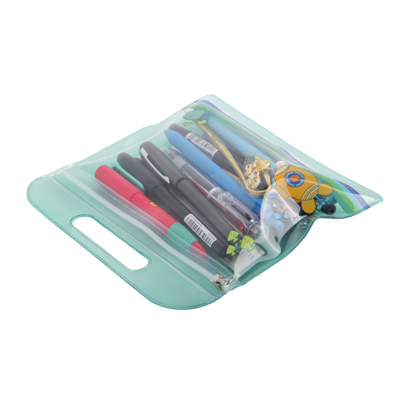 Zippered Pouch With Die Cut Handle2