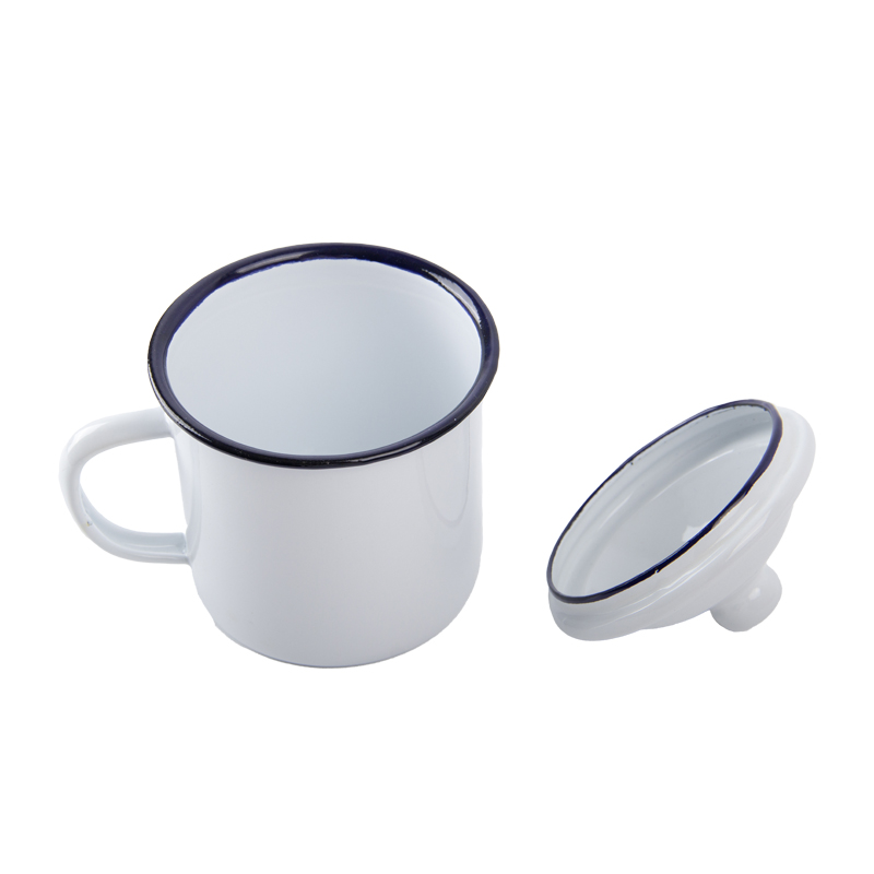 Custom 180ml Enamel Mug With Lid3