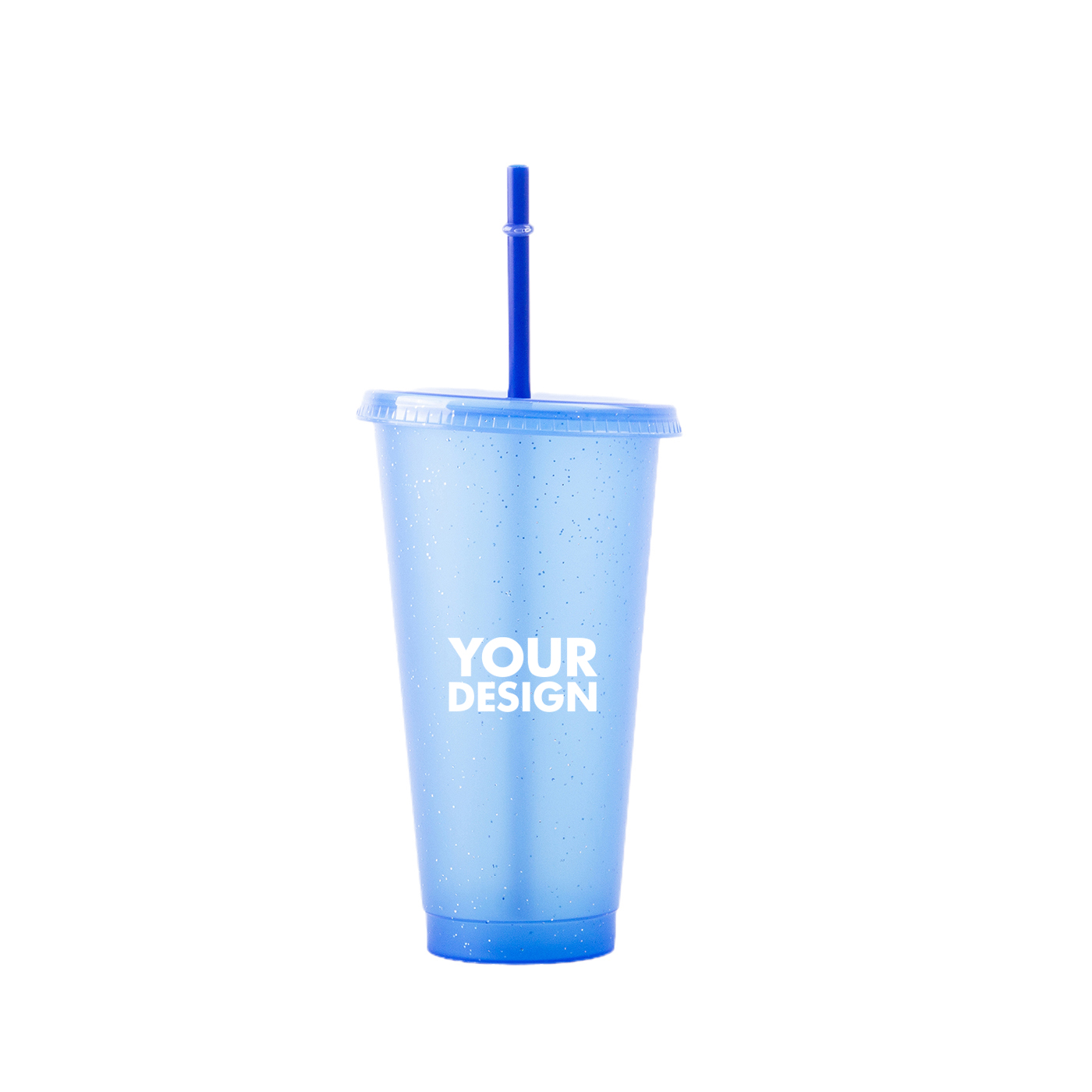 24 oz. Plastic Tumbler With Lid And Straw